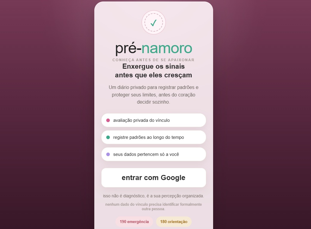 Imagem principal da matéria sobre o aplicativo pré-namoro